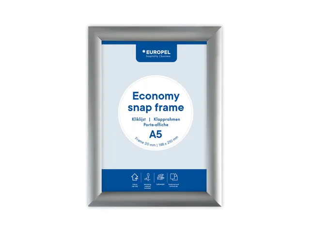 Kliklijst Europel Economy A5 zilver