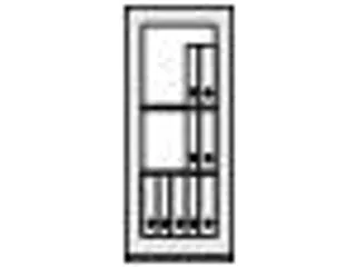 Waardekluis Vds 1/ecb.s/s 120 P 1450x570x658mm 2 Legborden Ral 7024 - 4