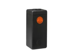 Afvalbak met rozet 60 liter EarthBin zwart oranje