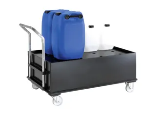 Verrijdbare Opvangbak Hdpe Hxbxd 1080x870x1420mm 2x220l Pe Plaatplaat - 3