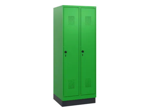 schoollocker,HxBxD 1630x600x500mm,2vak,vak B 300mm,draaigrendel,sokkel