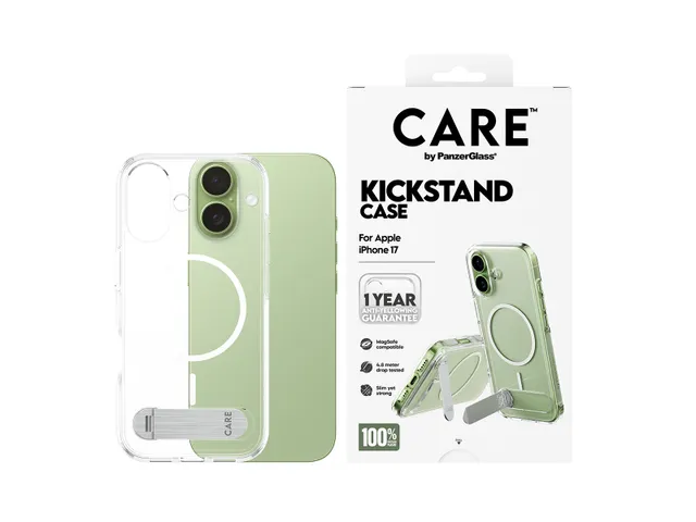 PanzerGlass CARE by Kickstand Case Transparent w. MagSafe iPhone