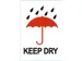 Waarschuwingsetiket keep dry 74mmx105mm 500 stuks