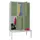 banklocker,dubbeldeks,HxBxD 2150x1200x800mm,RAL7035,front RAL6011