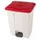 pedaalemmer,1x70l,HxBxD 673x495x412mm,romp PP wit,deksel PP rood