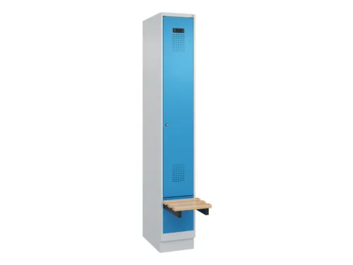 locker met bank,HxBxD 1950x300x815mm,1vak,vak B 300mm,cilinderslot