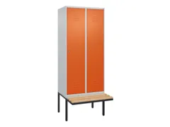 locker met bank,HxBxD 2120x800x815mm,2vak,vak B 400mm,cil.-slot