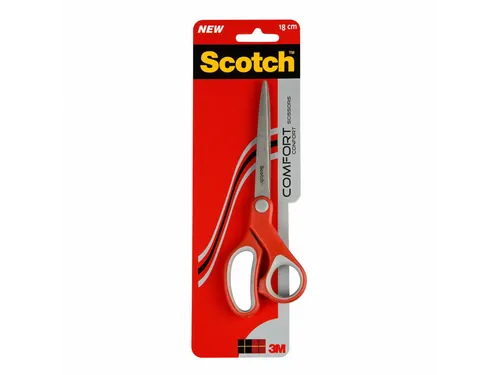 Schaar Scotch 20cm comfort rood blister