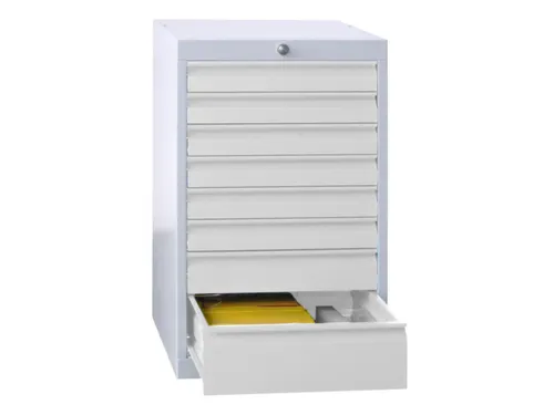 ladekast HxBxD 800x500x600mm 8laden slot RAL7035 front RAL7035
