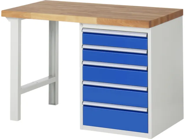 werkbank,HxBxD 890x1250x700mm,beukblad,draagverm. 750kg