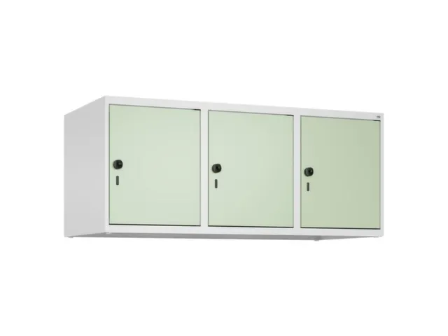 opzetkast,v. locker,3vak.,vak B 400mm,HxBxD 500x1200x500mm