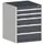 ladekast HxBxD 800x650x650mm 5lade(n) lade voor normale belastingen