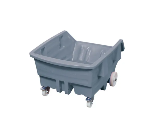 PE-kiepwagen,HxLxB 1095x1586x1173mm,1m³,draagverm. 250kg,grijs,Wielen