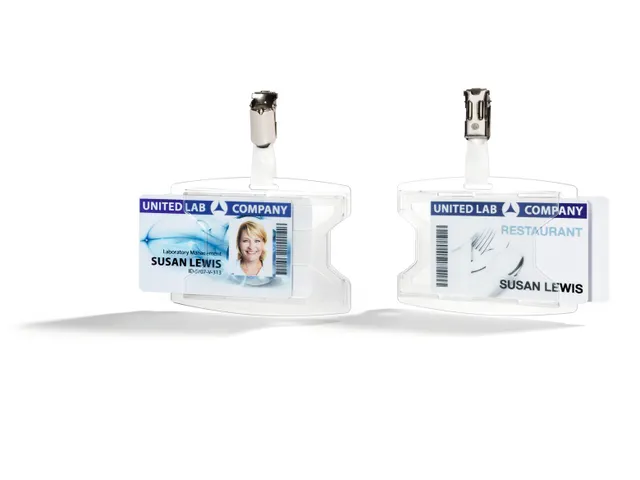 Kaarthouder ReXycle Met Klem Voor 2 Kaarten Transparant 25 Stuks