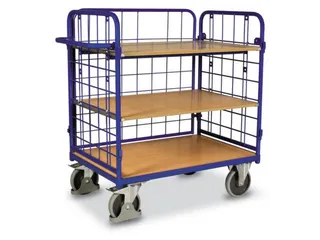 etagewagen,draagverm. 500kg,3etage(s),laadvl. LxB 1000x700mm,houtetage - 2