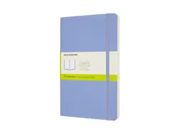 Notitieboek Moleskine large 130x210mm blanco soft cover hydrangea blue