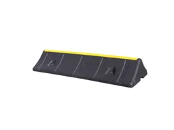 parkeerstop,B 1000mm,recyclebaar rubber,zwart/geel,1kabelkanaal