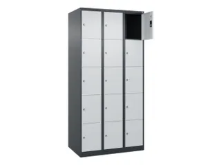 lockerkast,HxBxD 1850x900x500mm,3x5vakken,vak B 300mm,cil.-slot - 1