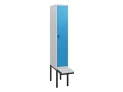 locker met bank,HxBxD 1950x300x815mm,1vak,vak B 300mm,draaigrendel