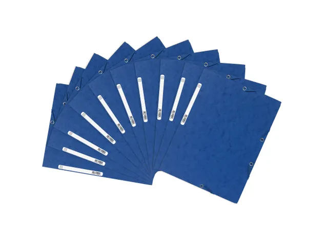 Elastomap glanskarton 400 3 klep blauw