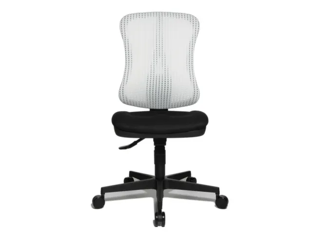 Bureaustoel Zitting Zwart Rugleuning Met Netbekleding In Wit