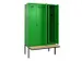 locker met bank,voor scheiding van kleding,HxBxD 2120x1200x815mm,4vak