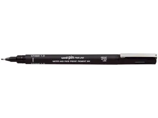 Fineliner Uni-ball Pin beitelpunt 1mm zwart - 2