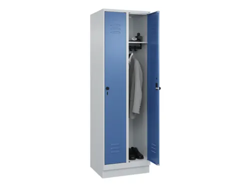 locker,HxBxD 1950x600x500mm,2vak,vak B 300mm,draaigrendel,sokkel