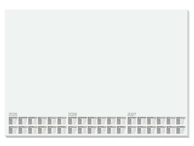 Bureauonderlegger Kangaro wit 30 vel kalender 25/26/27 595x410mm doos