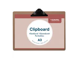 Europel Klembord A3 MDF Liggend Hout