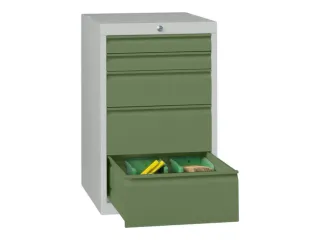 ladekast HxBxD 800x500x600mm 5laden slot RAL7035 front RAL6011 - 2