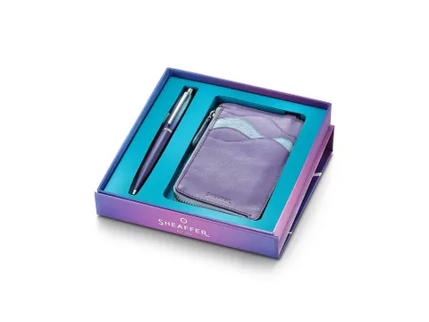Balpen giftset Sheaffer VFM Expressions 9430 Gradient Blue ,Chrome tri