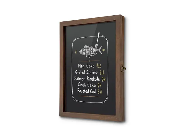 Houten Menuvitrine A3