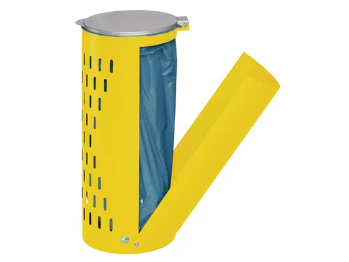 Afvalverzamelaar Geel 120 Liter 850x380x440mm Met Deur