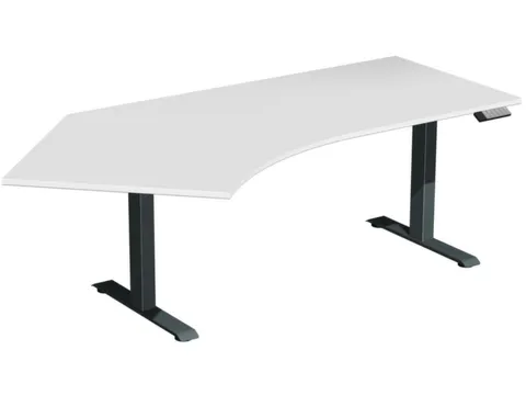 Elektrisch in hgte vst. hoekbureau,HxBxD 730-1230x2166x1130mm
