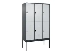 dubbeldekse locker,HxBxD 2120x1200x500mm,3x2vak.,vak B 400mm