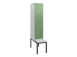 locker met bank,HxBxD 1950x400x815mm,1vak,vak B 400mm,cil.-slot