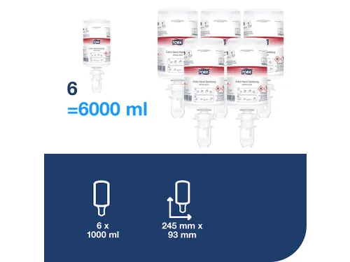 Tork 424214 Extra Handdesinfectie alcohol 6x1 Liter
