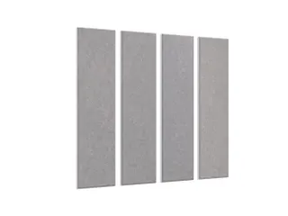Akoestische PET-vilt wandtegels 30x120cm Lichtgrijs 4 Stuks - 1