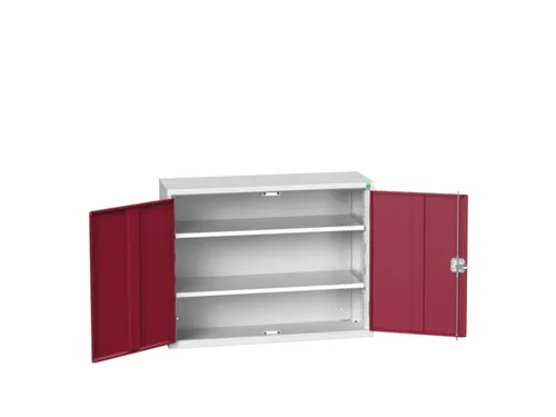 wandkast 800x1050x350mm 2xStalen bodem sokkel Ral 7035 front Ral 3004