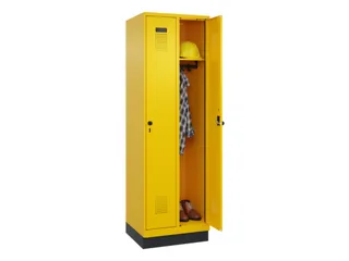 locker,HxBxD 1950x600x500mm,2vak,vak B 300mm,draaigrendel,sokkel - 1