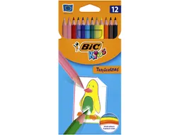 Kleurpotloden BicKids Tropicolors assorti blister à 12 stuks