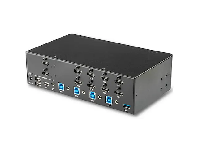 4 poorts HDMI KVM switch 4K 30Hz dual display