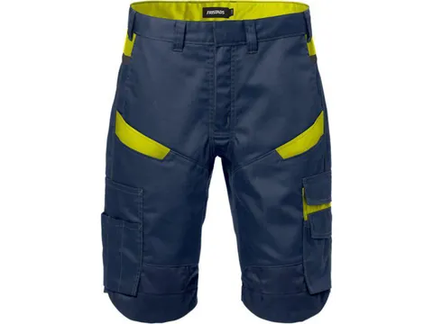 Fristads 2562 STFP short voor P/COT marineblauw/geel maat C58 per stuk