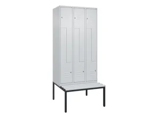 Z-garderobekast,HxBxD 2120x900x815mm,6vak,vak B 300mm,cil.-slot - 1