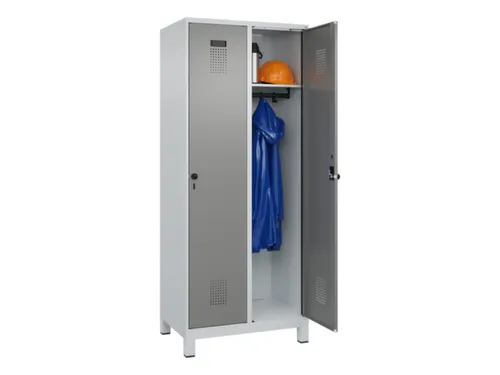 locker,HxBxD 1950x800x500mm,2vak,vak B 400mm,draaigrendel,voeten