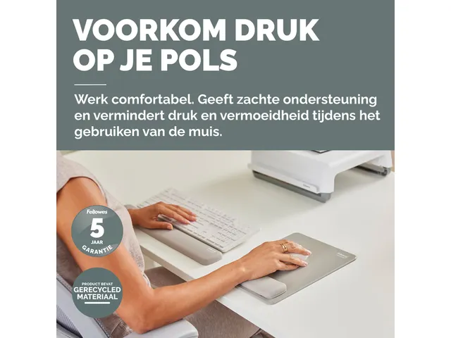 Muismat met polssteun Fellowes Breyta XL zand 21x28cm