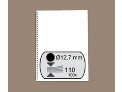 Draadrug GBC 12.5mm 34-rings A4 zwart 100stuks