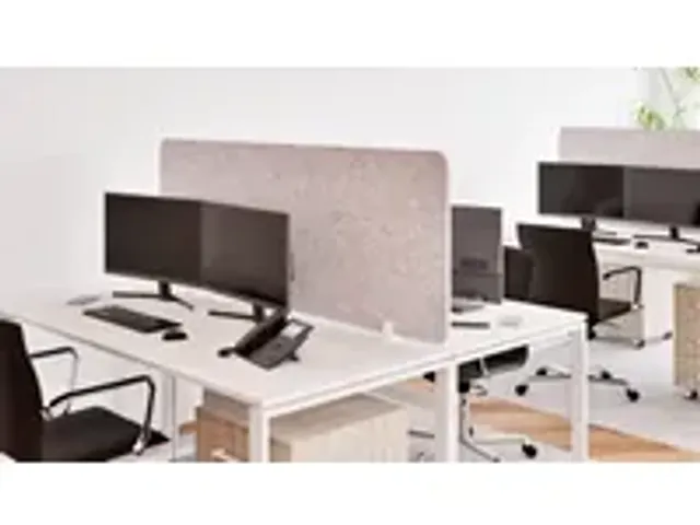 OUTLET Akoestisch PET-vilt scheidingsscherm bureau lichtgrijs 60x75cm