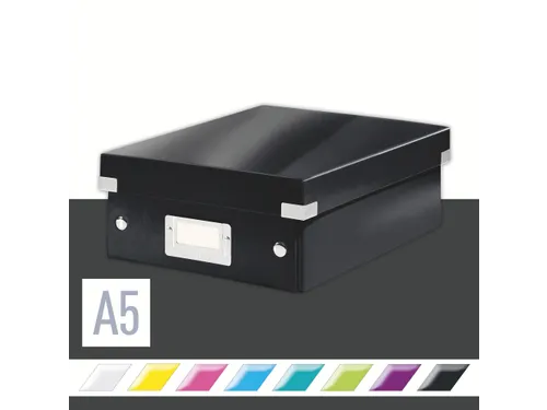 Sorteerbox WOW Click & Store 220x100x282mm zwart 84% gerecycled karton